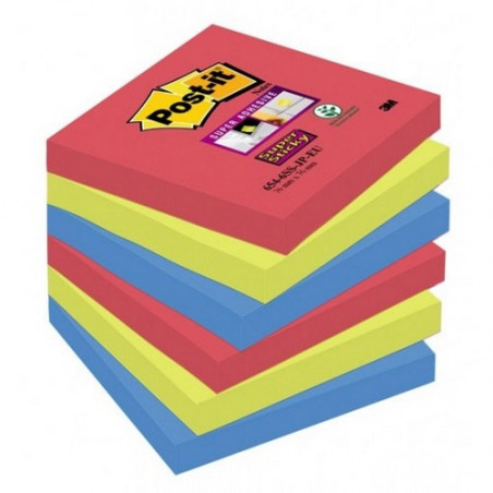 Notas adhesivas 76x76mm. colores Joya Pop Pack de 