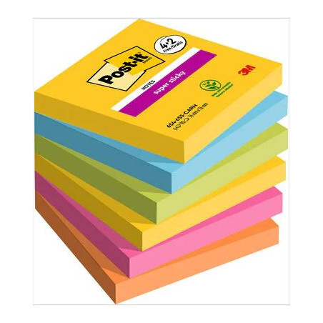 Notas adhesivas Super Sticky 654-S Ultra con Línea