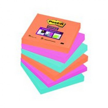 Notas adhesivas Super Sticky 76x76mm colores Bangkok pack de  6