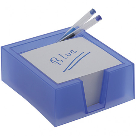 PORTA TACO NOTES 10x10 PLASTIC TRANSLUCID BLAU