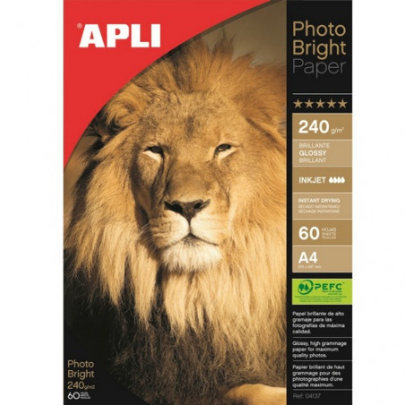 PAPER INK A4 FOTO BRILLO 240 gr. (60u)
