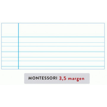 REC. FULLS DIN-A4 MONTESSORI 3,5mm MARGE 500f. 4 TALADROS