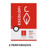 REC. FULLS DIN-A4 PAUTA 3,5mm MARGE 500f. 2 TALADROS