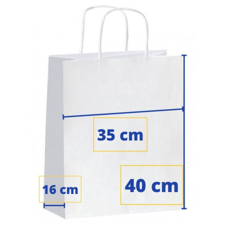 BOSSA PAPER 35x16x40 BLANCA (50u) APL101650
