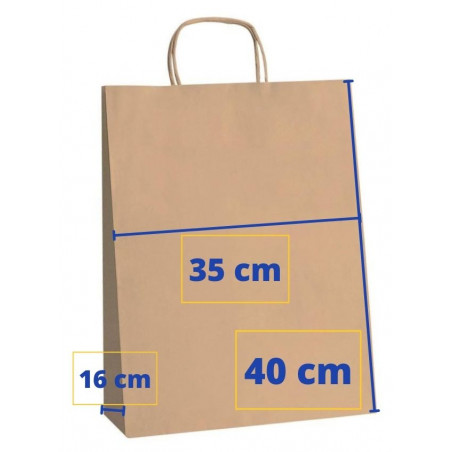 BOSSA PAPER 35x16x40 KRAFT MARRO (50u.) APL101646