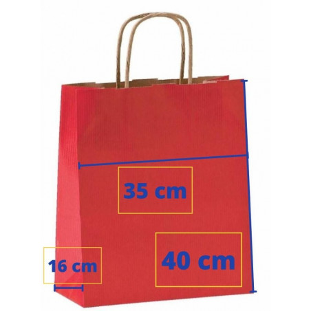 BOSSA PAPER 35x16x40 VERMELL (50u) APL101648