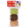 RAFIA NATURAL (NATURE)(VERD,MARRO,CAQUI) 3u 33gr
