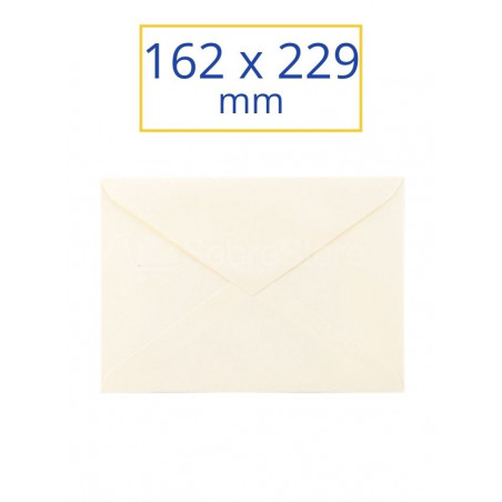 SOBRE BLANC ADH. 162x229 VERJURADO MARFIL 1/4 (100u)       (ABO)