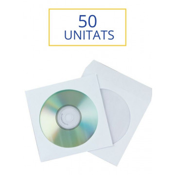 SOBRE CD'S INDIVIDUAL PAPER BLANC (50u)