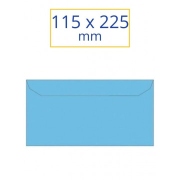 SOBRE COLOR 115x225 BLAU CEL (10u.)