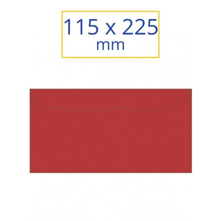SOBRE COLOR 115x225 VERMELL (10u.)