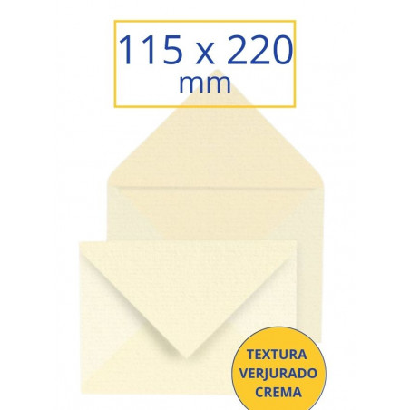 SOBRE VERJURADO CREMA 115x225 AMERICA (25u)                (ABO)