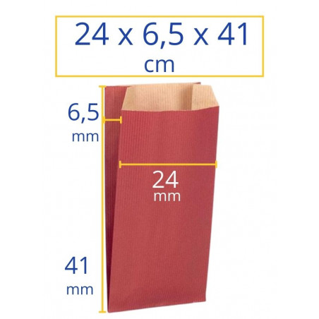 Sobres kraft 24x6,5x41cm rojo 250u Apli