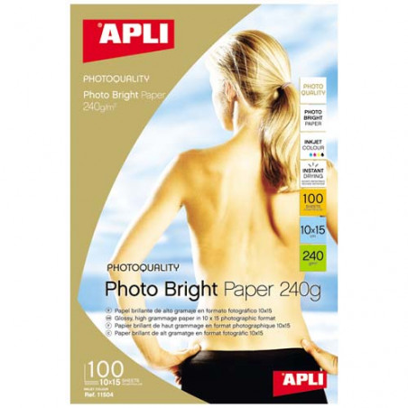 ZZ  Papel brillante PRO para ink.jet 10X15 240g. P