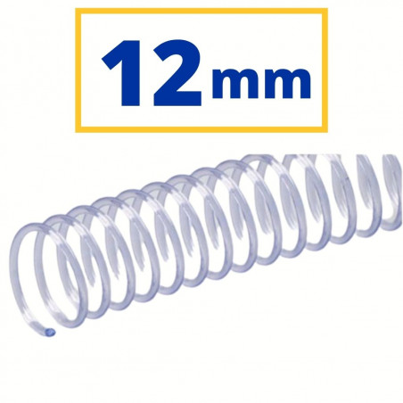CANUTO ESPIRAL PLASTIC (4:1 16mm) TRANSPARENT