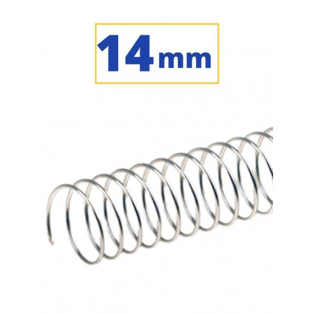 CANUTO ESPIRAL METALIC (5:1 14 mm 100 FULLS) PLATA