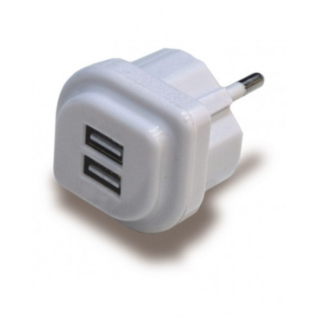 ADAPTADOR 220v a 2 USB 2,1A EXTRAPLA (MOBILS, ETC)