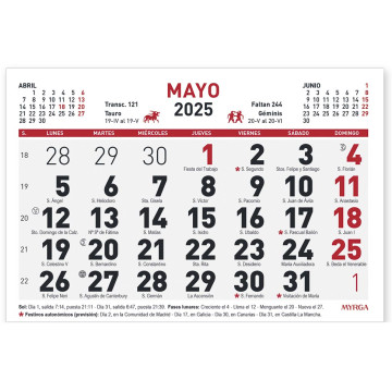 CALENDARI FALDILLA M/V 150x100 SP (MYRGA 1591)