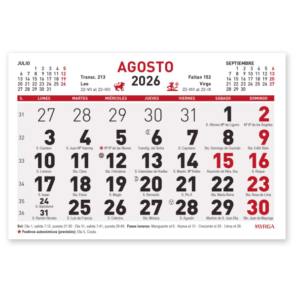CALENDARI FALDILLA M/V 150x100 SP (MYRGA 1591) CALENDARI FALDILLA M/V 150x100 SP (MYRGA 1591)