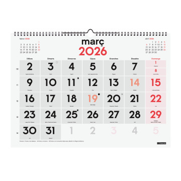 CALENDARI PARED ESP. M/V 430x310 CAT FINOCAM