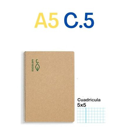 CUAD. ESP. RECICLAT A5 C.5 (100f) 80gr ECO