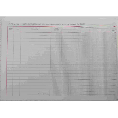 CARTONE COMPTABILITAT Nº 86 REGISTRO VENTAS E INGRESOS FOLI AP