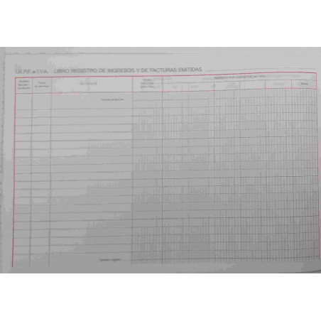 CARTONE COMPTABILITAT Nº 87 REGISTRO INGRESOS Y FACTURAS FOLI AP