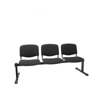 Bancada 3 asientos tapizados negro