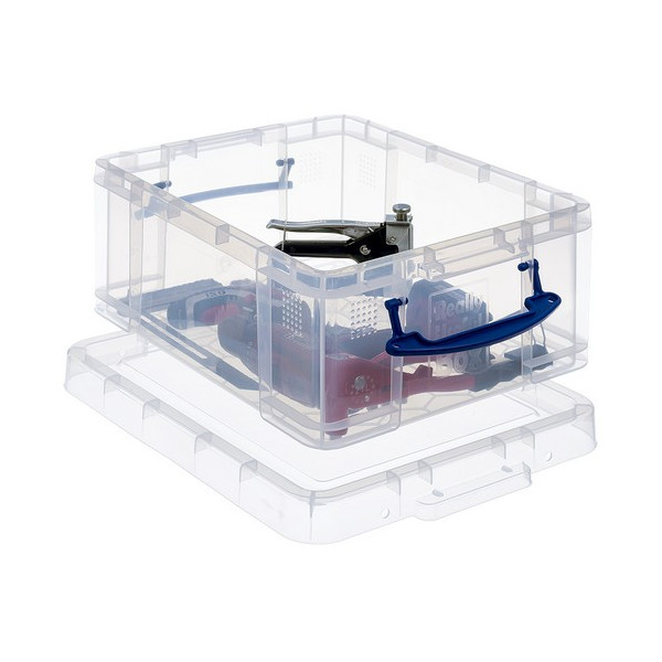 Caja apilable con tapa 21 litros color cristal Archivo 2000 Caja apilable con tapa 21 litros color cristal Archivo 2000