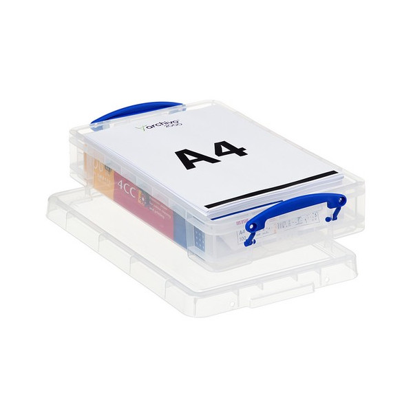 Caja apilable con tapa 4 litros color cristal Archivo 2000 Caja apilable con tapa 4 litros color cristal Archivo 2000
