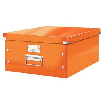 Caja archivo universal grande 369x200x482 mm naranja Click&Store