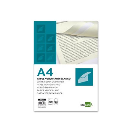 PAPER DIN A4 VERJURADO 100 GR. (100u) BLANC