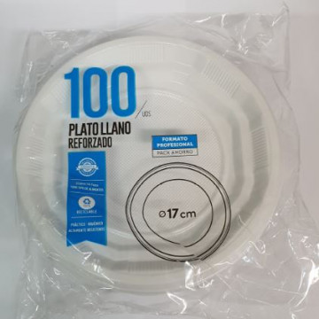 PLAT PLASTIC PLA 17 cms. (100u.)