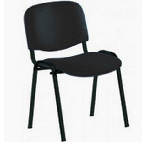 Silla confidente tapizada  negra Rocada RD965