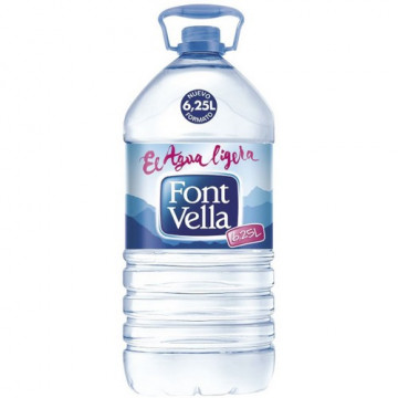 Agua Font Vella, garrafa 6,25 l.