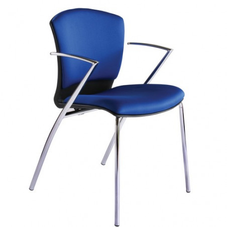 Silla Confidente Tapizada Tela azul RD966 Rocada