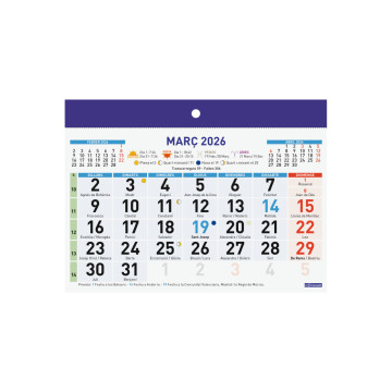CALENDARI FALDILLA M/V 150x105 CATALA FINOCAM (F91)