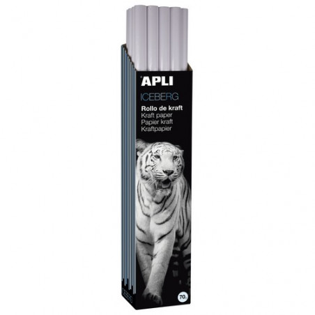 Papel kraft rollo 1x50m.blanco 70gr. Apli