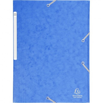Carpeta gomas A4 3 solapas cartón azul Maxi Capaci