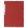 Carpeta gomas A4 3 solapas cartón rojo Future Nature Exacompta