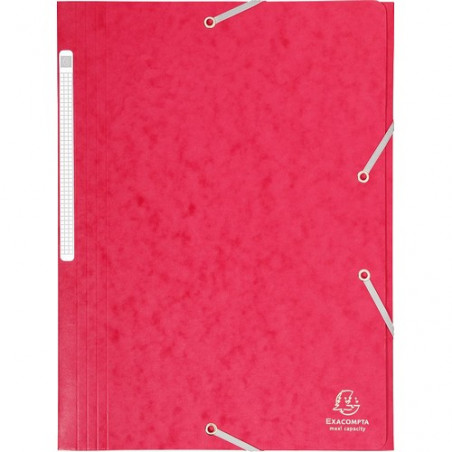 Carpeta gomas A4 3 solapas cartón rojo Maxi Capaci