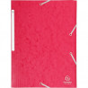 Carpeta gomas A4 3 solapas cartón rojo Maxi Capaci