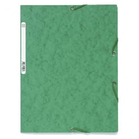Carpeta gomas A4 3 solapas cartón verde Future Nature Exacompta
