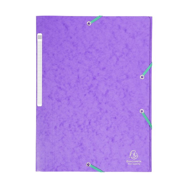 Carpeta gomas A4 3 solapas cartón violeta Maxi Cap Carpeta gomas A4 3 solapas cartón violeta Maxi Cap