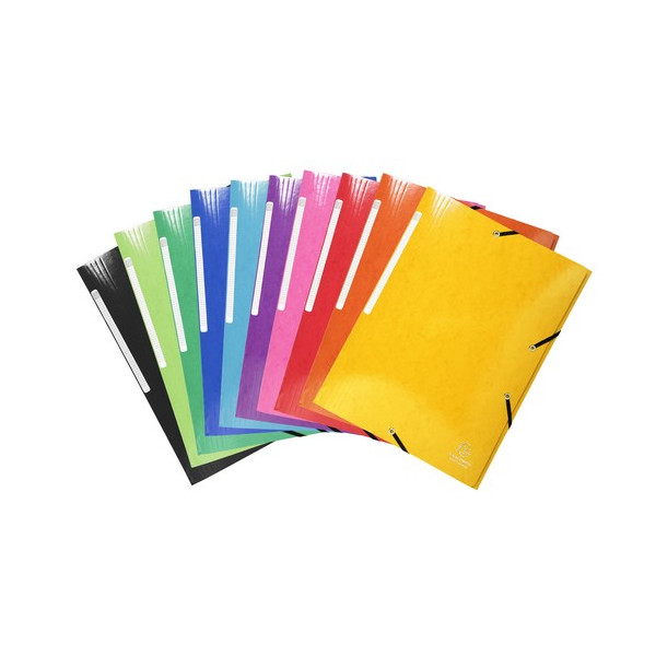Carpeta gomas A4 con gomas y 3 solapas 600grs. Surtida IDERAMA Exacompta Carpeta gomas A4 con gomas y 3 solapas 600grs. Surtida IDERAMA Exacompta