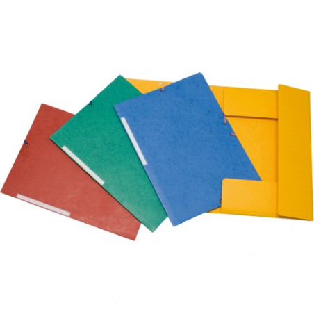Carpeta gomas Folio 3 Solapas cartón Rojo Cartongr