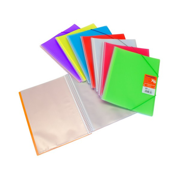 Carpeta 20 fundas con espiral Maxiplás XS PP rojo Carpeta 20 fundas con espiral Maxiplás XS PP rojo
