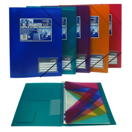 Carpeta 20 Fundas Móviles Re-Organizer Supra surtido