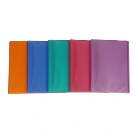 Carpeta 40 fundas A5 165x225mm. PP color surtido Supra