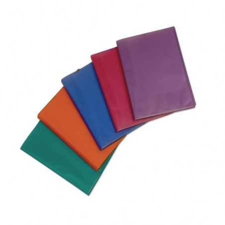 Carpeta 50 fundas A4 227x308mm. PP color surtido Supra Office Box